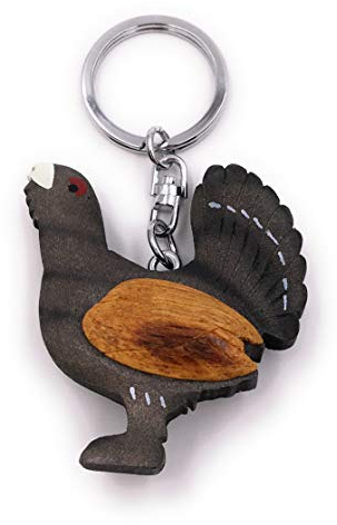 Onwomania - -Hahn Huhn Vogel Schlüsselanhänger - Holz Glücksbringer ideal als Geschenk z.B. für den besten Freund, die beste Freundin, Mama - Für Männer, Frauen & Kinder
