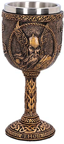 Nemesis Now D4719P9 Thor Kelch, 17 cm, Kunstharz mit Edelstahl