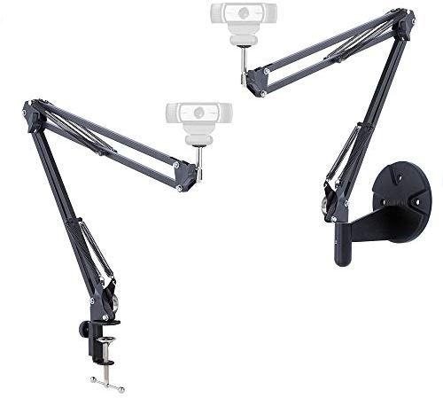 Acetaken Webcam Stand Kit, 2in1 Wall Mount and Clamp Arm Holder for Logitech C920 C920s C922x C930e C925e Brio -