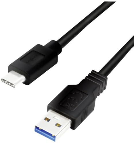 Logilink CU0167 USB 3.2 Gen 1x1 Connection Cable, USB-A to USB-C™, Black, 0.5 m