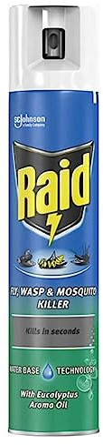 Raid Fly, Wasp & Mosquito Killer with Eucalyptus Aroma Oil, 300ml