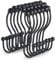 Goowin Shower Curtain Hooks, 12 Pcs Shower Curtain Rings, Stainless Steel Roller Rust-Resistant Balance Sliding Anti-Drop Double Shower Hooks for Curtain Bathroom Shower Curtains (Black)