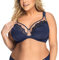 Gorsenia K441 Luisse Dame Soft BH Bügeln Nicht Gepolstert Voll-Cup Große Brüste, Dunkelblau,65E
