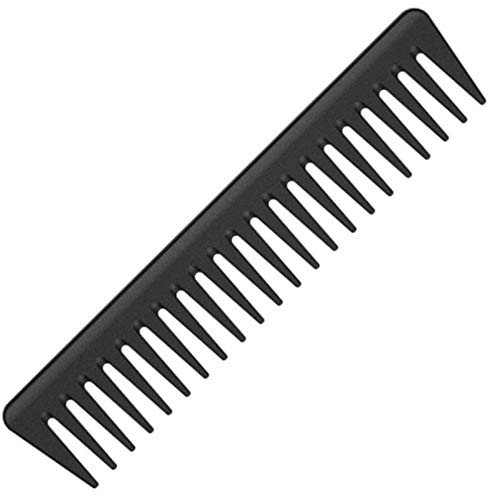 Carbon Kamm - Damen Herren Haarschneidekamm Bartkamm Antistatisch, Männer & Frauen, Styling Kamm Herren - Bruchfester Premium Grobzinkiger Carbon Kamm Männer - für Haare & Bart - 19cm Grobe Zahnung