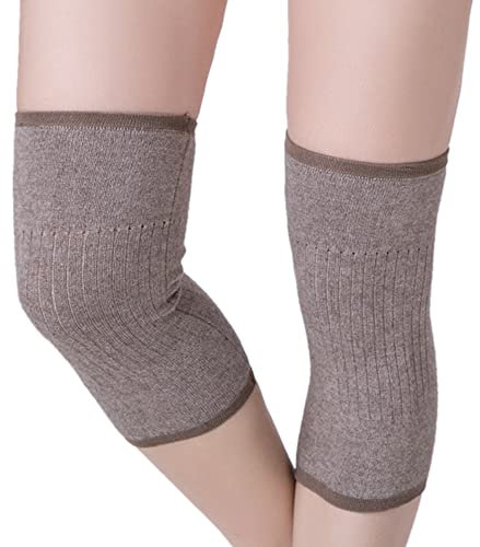 1 Pair Unisex Winter Cashmere Knee Warmer Stretchy Knit Knee Brace Arthritis Knee Wrap Pad Support Band Cold Knee Sleeve for Women Men Yoga Dancing & Other Sports, Arthritis Knee Joint Pain Relief