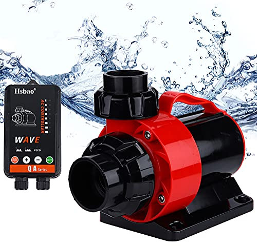 H&RB Quiet Submersible, Adjustable Aquarium Frequency Conversion Water Pump with Controller, Water Pump for Fish Tank, Hydroponics, Aquaponics, Fountains, Ponds, Statuary, Aquariums,75W