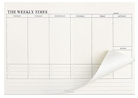 60 Blatt Wochenplaner, 24,5 x 17,5 cm Weekly Planner Schreibtischunterlage Wochenplaner Tagesplaner To Do Liste Ohne Festes Datum für Familie Schule Büro