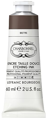 Charbonnel Kupferdruckfarben, hochpigmentierte Tiefdruckfarbe, ausgezeichnete Lichtechtheit, Vegan, lebendige Farben, alterungsbeständig, 60ml Tube - Bister