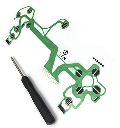 FainWan Tastiera flessibile con pellicola conduttiva compatibile con controller PlayStation PS4 Pro Dualshock 4 JDS-050 / JDS-055 Incl (+) cacciavite