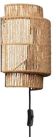 LEDKIA LIGHTING Applique Murale Rotin Kirito Naturel