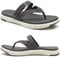COFACE Flip Flops Damen Mode Orthopädische Leder Stoff Leicht Zehentrenner Frauen Bequem Plantarfasziitis Fussbett Breite Füße Badelatschen Sommer Strand Zehensandalen Rutschfest Gummi Sohle Grau 40