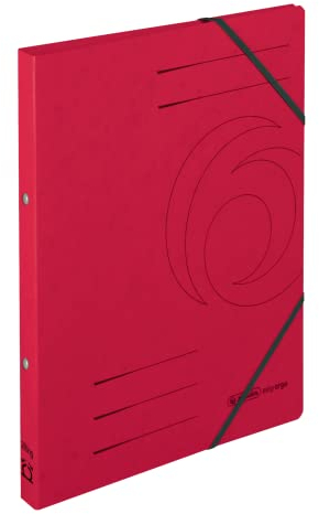 herlitz Ringhefter Quality, A4, 2 Ring-Mechanik, Rückenbreite 25 mm, 5 Stück (rot)