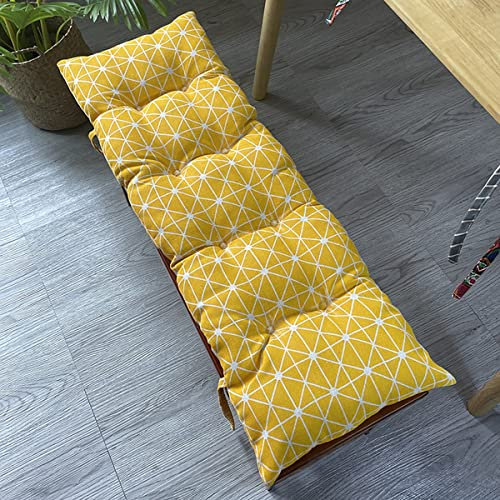 Boho Dickes Langes Bankkissen für 2 3 4 Sitzer Bank Sofa Kissen Pad Tragbare Reisematratze Sitzkissen Indoor Outdoor mit Befestigungsschnürsenkeln