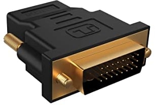ICY BOX Adaptateur DVI vers HDMI, HDMI Femelle vers Connecteur DVI-D Mâle, 4K 60Hz, Parfait pour Station d'accueil (IB-DK2241AC), Bidirectionnel, IB-AC552