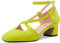 Castamere Mujer Medio Chunky Ancho Heel Cuadrada Punta Correa Cruzada Pumps Fiesta Cute Zapatos Verde Lima Ante 45 EU