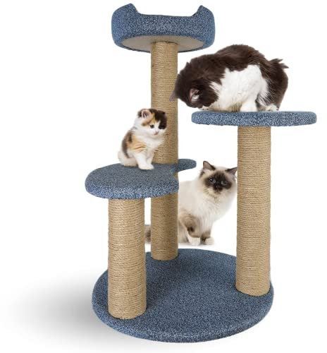 Ligo - Albero Tiragraffi in juta per Gatti adulti, palo graffiabile grande altezza per Gatti in Corda di Sisal, Albero palo Tiragraffi Gatto. (PARKOUR)