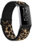 Nylon Straps Compatible With Fitbit Charge 4/3 for Women Men, Adjustable Stretchy Sport Wristband (Leopard)