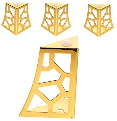 OSALADI 4Pcs Metal Sofa Legs Gold Finish Coffee Table Legs Iron Furniture Legs Replacement for Dresser Cabinet Support