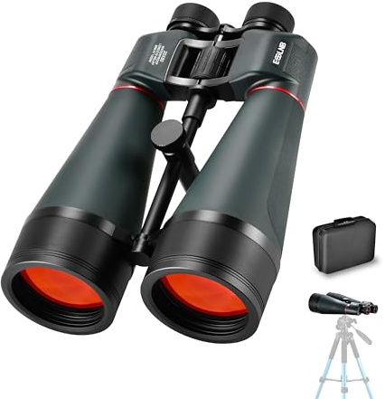 ESSLNB Astronomie Fernglas - 20x80 für Erwachsene, Outdoor Wasserdichtes Fernglas für Vogelbeobachtung, Reisen und Sternenbeobachtung mit Stativadapter und Tragetasche