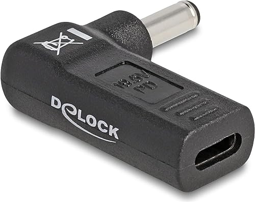 Delock Adapter für Notebook Ladekabel USB Type-C(TM) Buchse zu Dell 4,5 x 3,0 mm Stecker 90° gewinkelt