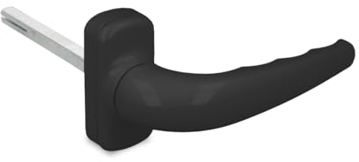 Amig - Pieza de Manilla de Roseta Reforzada - Modelo Sendoa - Fabricada en Aluminio - Medida: 125 X 66 mm - Cuadradillo de 8 mm - Negro