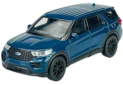 DROMADER Welly 2023 Ford Explorer Blau ca 1/34-1/39 Metall Modell Auto Die Cast Neu im Kasten