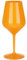 Generico Verre à vin en plastique Orange 470 ml