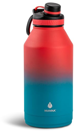 Manna Saratoga Doppelwandige isolierte Edelstahlflasche, 1,8 l, Blaubeer-Ombré