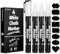 White Chalk Pens, 4 Pack Liquid Chalk Markers Wipe Erasable Pens 3mm and 6mm Reversible Tip with 48 Jar Labels for Blackboards, Windows, Glass, Chalkboards, Signs, Art