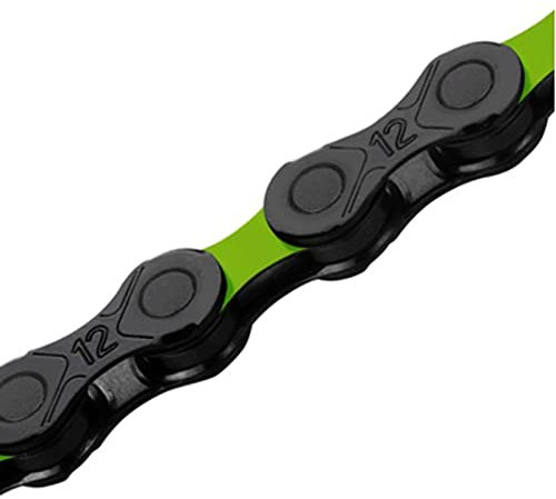 12-Gang-Mountainbike-Kette aus grüner Legierung, robust, leicht zu demontieren, neuartig, rostfrei, korrosionsbeständig, geeignet for 12-Gang-Schwungradfahrräder