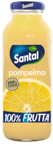 Santal Succo 100% Frutta Gusto Pompelmo Confezione da 24 Bottiglie da 250 ml