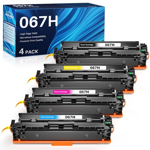 067 067H Toner Set Kompatible für Canon 067H 067 für Canon i-SENSYS MF657Cdw MF655Cdw MF651Cw LBP633Cdw LBP632Cdw LBP631Cw MF653Cdw MF654Cdw MF656Cdw (Schwarz Cyan Gelb Magenta, 4er-Pack)