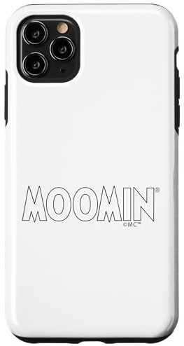 Hülle für iPhone 11 Pro Max Mumin-Logo, schwarze Umrisse