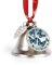 Glocken, blaue Schmetterlinge bedruckte Weihnachtsglocken, Weihnachtsglocken, Ornamente, hängende Weihnachtsglocken