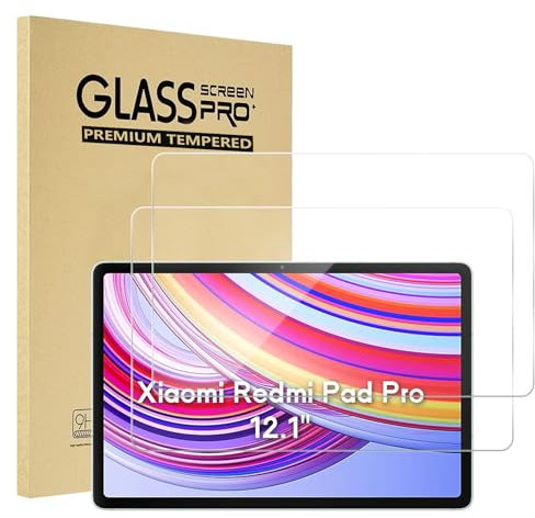 AsWant 2 Stück Schutzfolie für Xiaomi Redmi Pad Pro 5G/4G/Xiaomi Poco Pad 12,1 Zoll, Anti-Bläschen, 9H Härte, Displayschutz Kompatibel für Redmi Pad Pro 12.1