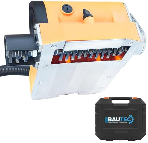 BAUTEC Sanierungsfräse 1200W » Fräsbreite 150mm » Putzfräse, Renovierungsfräse, Betonfräse, Walzenfräse, Kofferset inkl. Absaugschlauch