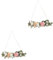 VOSAREA 2 Stück Wandblumen Zum Aufhängen Girlande Zum Aufhängen Reifengirlande Hochzeit Party Künstliche Girlande Grün Künstliche Blumen Grünes Blatt Blumengirlande Stoff Rosa