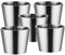 PKRANZYHKAL Tasse Inox Mug Café Double Paroi | Gobelet Inox Moderne | Tasse Escalade en Métal | Idéal pour Boissons Chaudes et Froides,RECTILINEAR,SILVERY,260ml,Set of 5