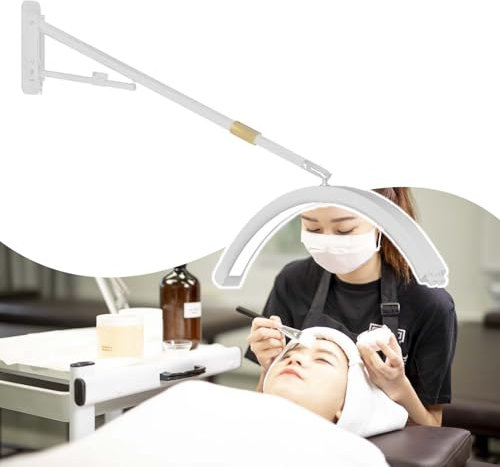 High Lumen Half-Moon Led Beauty Light, Dimmable Aluminum U-Shaped Light,Eye Protection Beauty Nail Special Photographic Fill Light,White