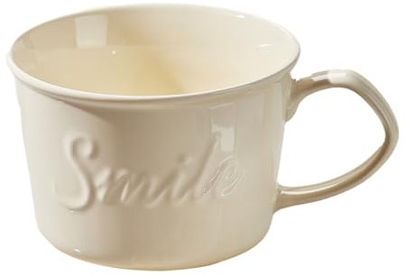 TREEWOO Grande tazza da caffè in ceramica e tazza da colazione con manici, 500 ml, ciotola oversize per zuppa di ramen, cereali, macedonia di frutta