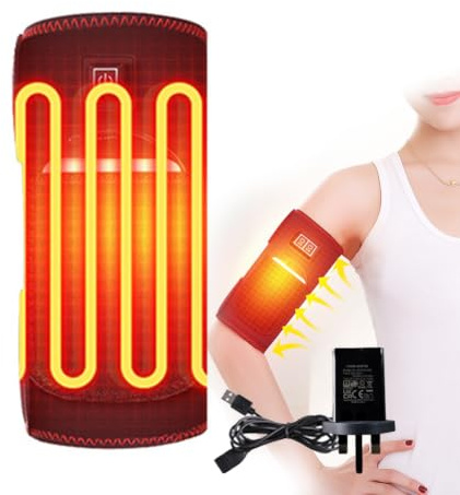 Elektrisches Heizarmband Handgelenk Daumenständer USB-Stecker Einstellbar 3 Temperatur Heizarmband Linke und rechte Hand Universal für Männer und Frauen Waschbar Schwarz