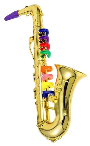 Sassofono Giocattolo – Tromba Dorata, Strumenti Musicali, Giocattolo | Strumento Musicale per | Sassofono per , 3 Pezzi | per feste, vacanze, spettacolo scolastico, gioco D