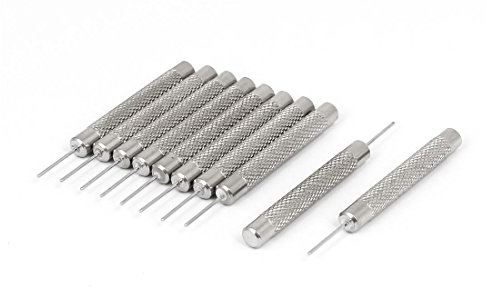 sourcing map 10Stk 0,8mm Dmr Dorn Uhr Band Gurt Links Pin Entferner Punsch Reparatur de