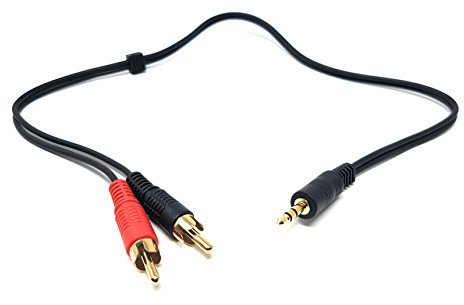 MainCore 50cm Long 3.5mm Jack to 2 x RCA Twin Phono Y Plugs/Stereo Audio Cable Lead Cord (Available in 0.50cm, 1m, 1.5m, 2m, 3m, 5m, 10m, 15m, 20m) (0.50m)