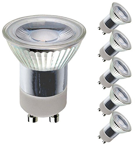 NCC-Licht 5 x LED Leuchtmittel kleiner Reflektor MR11 3W = 35W GU10 230V 250lm warmweiß 3000K 36°
