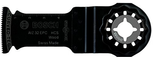 Bosch Professional 10x Hojas de sierra de inmersión HCS AIZ 32 EPC (para madera blanda, 50 x 32 mm, accesorios Multiherramienta)