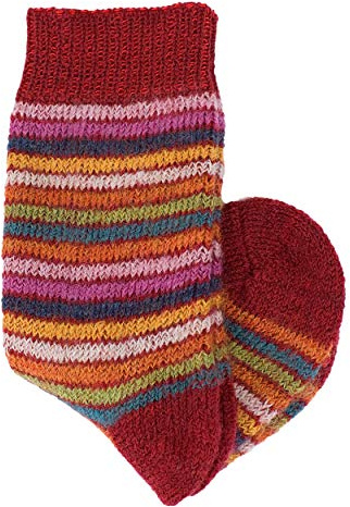 Hirsch Natur, Baby und Kinder Vollplüsch Ringelsocken, 100% Wolle (kbT)