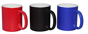 Taza Mágica Para Sublimación Azul acabado mate Wonduu