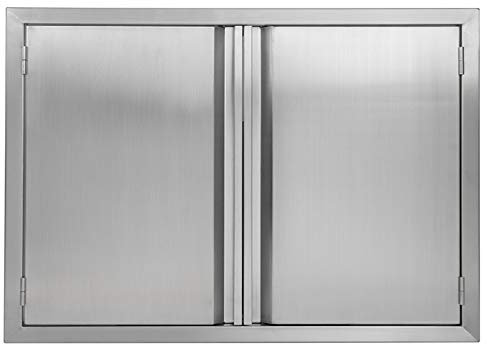 BI-DTOOL Outdoor Kitchen Door 26 W X 24 H 304 Brushed Stainless Steel BBQ Access Doors for Outdoor Kitchen Outdoor Cabinet Barbeque Grill or BBQ Island
