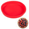 Relaxdays Obstkuchenform aus Silikon, für Quiche, Tarte, Obstkuchen, spülmaschinenfest & hitzebeständig, Ø 25 cm, rot, 1 Stück